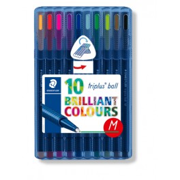 10 stylos Staedtler pointe moyenne~