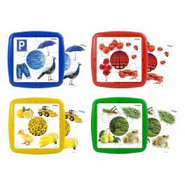 LOT DE 4 PUZZLES LES COULEURS