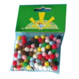 POMPONS 100 ASSORTIS 7mm